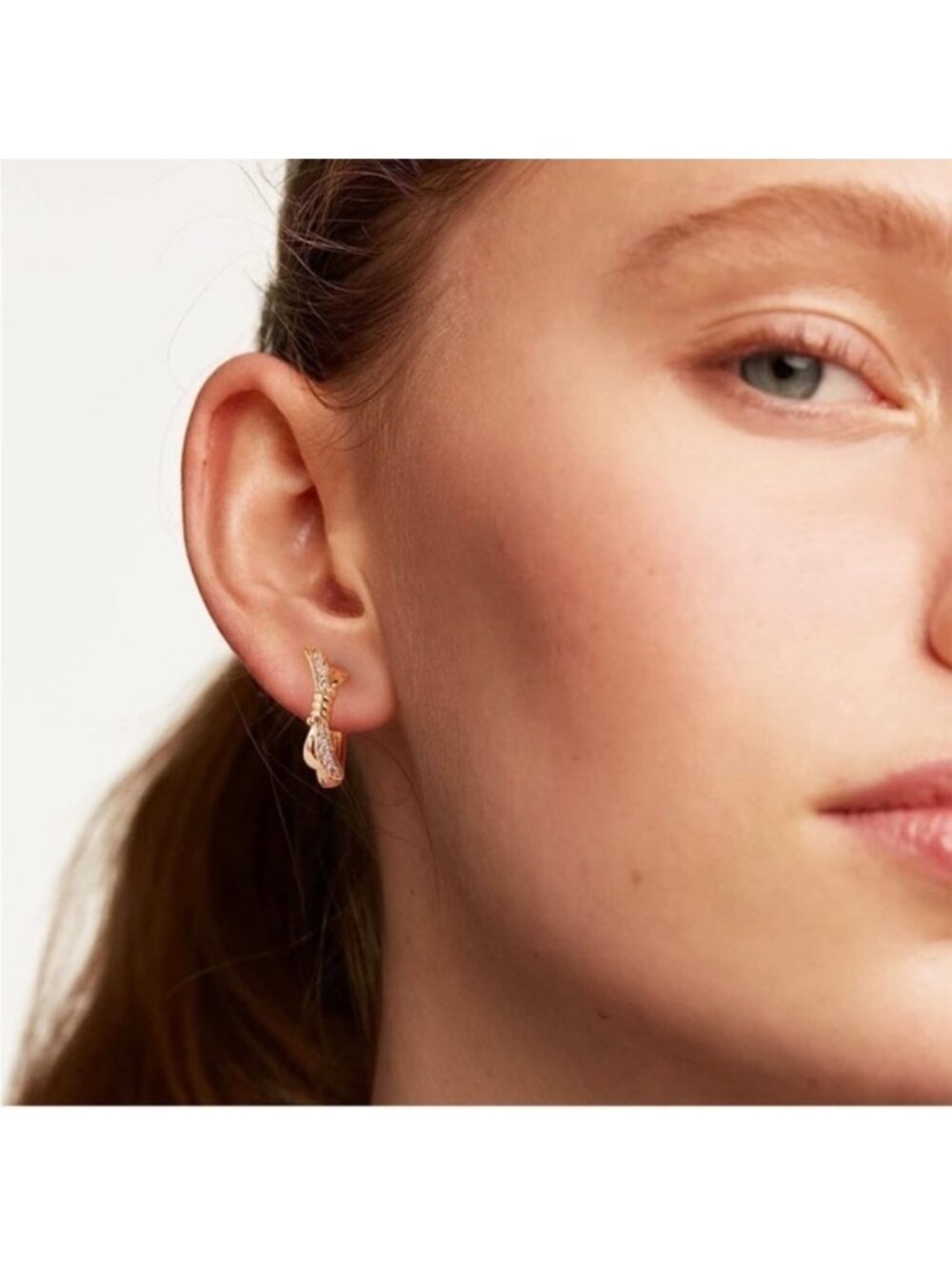 GOLD 14k Gold Plated Cubic Zirconia Earrings